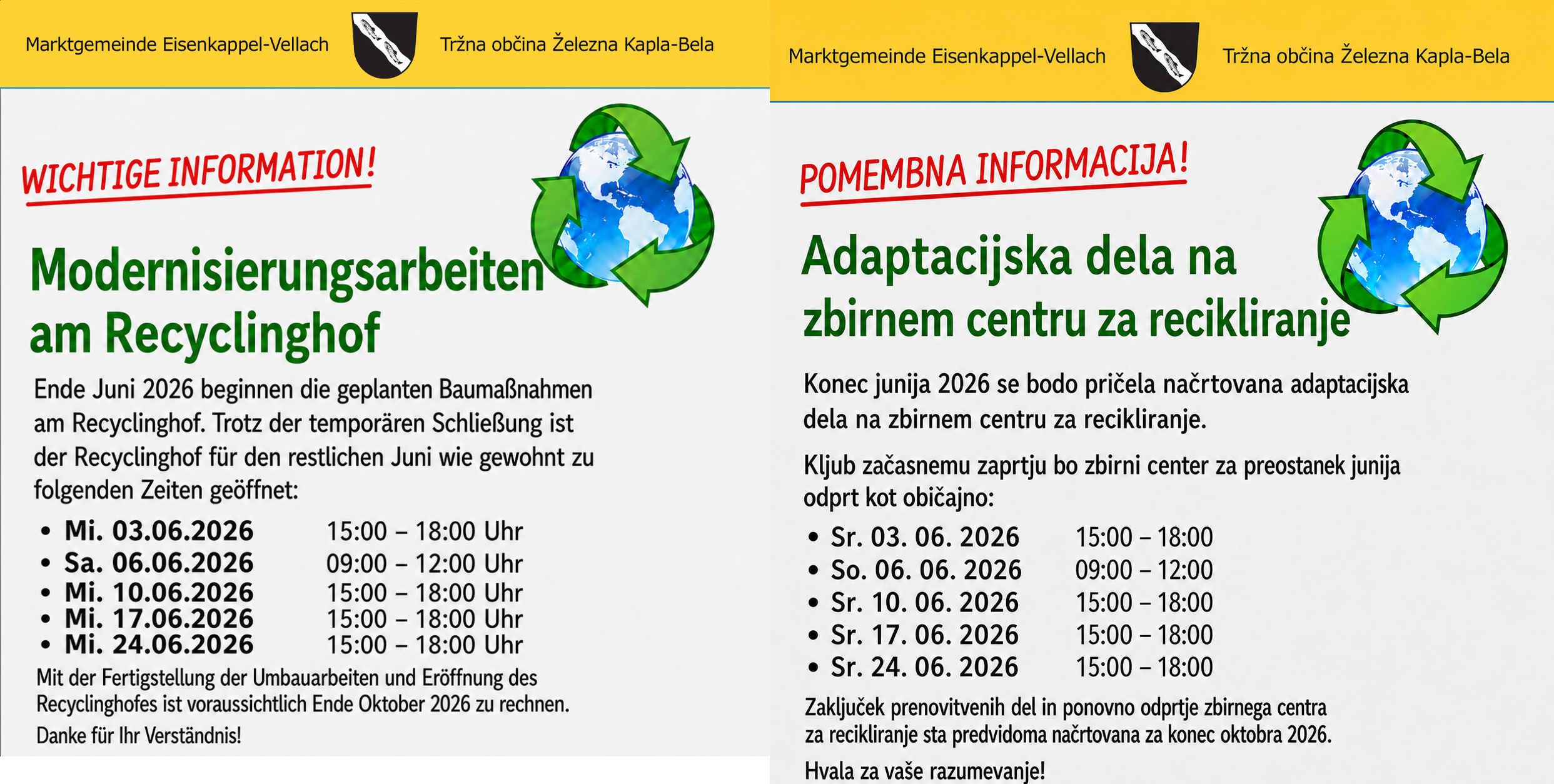 Dringende Info