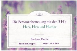 Personenbetreuung mit 3 H's Foto